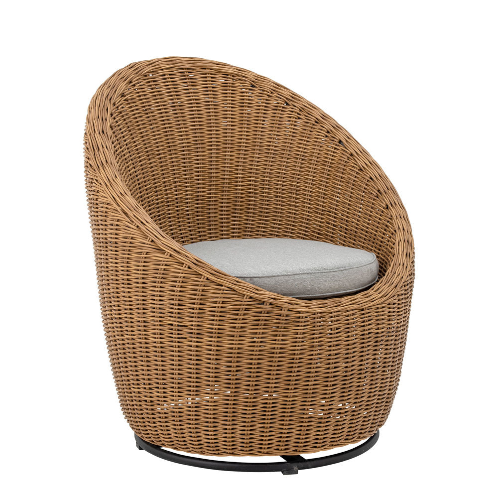 Bloomingville Roccas Loungestoel, Bruin, Polyrattan